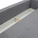 BANK MET BEDFUNCTIE, grijs textiel thumbnail 4