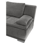BANK MET BEDFUNCTIE, grijs textiel, houten materiaal thumbnail 7