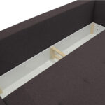 BANK MET BEDFUNCTIE, donkerbruin textiel thumbnail 4