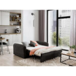BANK MET BEDFUNCTIE, donkergrijs textiel thumbnail 4