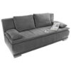 BANK MET BEDFUNCTIE, donkergrijs textiel, houten materiaal