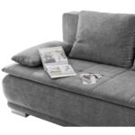 BANK MET BEDFUNCTIE, donkergrijs textiel, houten materiaal thumbnail 7