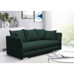 BANK MET BEDFUNCTIE, donkergroen textiel thumbnail 2