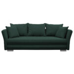 BANK MET BEDFUNCTIE, donkergroen textiel thumbnail 1