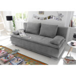 BANK MET BEDFUNCTIE, zilverkleurig textiel thumbnail 2