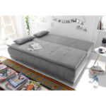 BANK MET BEDFUNCTIE, zilverkleurig textiel thumbnail 6