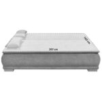BANK MET BEDFUNCTIE, zilverkleurig textiel thumbnail 7