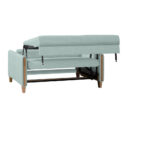 BANK MET BEDFUNCTIE, beukenkleur, lichtblauw hout, textiel thumbnail 4
