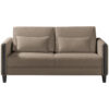 BANK MET BEDFUNCTIE, zwart, lichtbruin hout, textiel