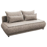 BANK MET BEDFUNCTIE, lichtbruin textiel thumbnail 2