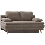 BANK MET BEDFUNCTIE, lichtbruin textiel thumbnail 3