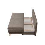 BANK MET BEDFUNCTIE, lichtbruin textiel thumbnail 5