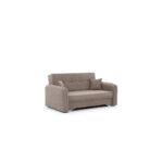 BANK MET BEDFUNCTIE, lichtbruin textiel thumbnail 2
