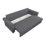 BANK MET BEDFUNCTIE, donkergrijs textiel thumbnail 7