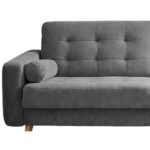 BANK MET BEDFUNCTIE, donkergrijs textiel, houten materiaal thumbnail 7