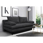 BANK MET BEDFUNCTIE, donkergrijs textiel thumbnail 2