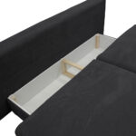BANK MET BEDFUNCTIE, donkergrijs textiel thumbnail 7
