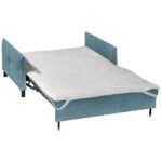 BANK MET BEDFUNCTIE, turquoise textiel thumbnail 5