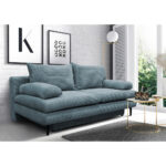 BANK MET BEDFUNCTIE, turquoise textiel thumbnail 2