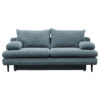 BANK MET BEDFUNCTIE, turquoise textiel