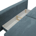BANK MET BEDFUNCTIE, turquoise textiel thumbnail 7