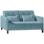 BANK MET BEDFUNCTIE, turquoise textiel thumbnail 3