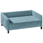 BANK MET BEDFUNCTIE, turquoise textiel thumbnail 4