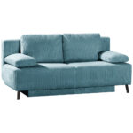 BANK MET BEDFUNCTIE, turquoise textiel thumbnail 3