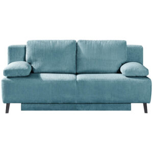 BANK MET BEDFUNCTIE, turquoise textiel