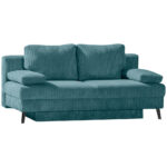 BANK MET BEDFUNCTIE, turquoise textiel thumbnail 3
