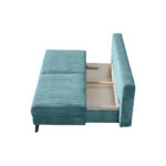 BANK MET BEDFUNCTIE, turquoise textiel thumbnail 4