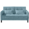 BANK MET BEDFUNCTIE, turquoise textiel