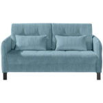 BANK MET BEDFUNCTIE, turquoise textiel thumbnail 1