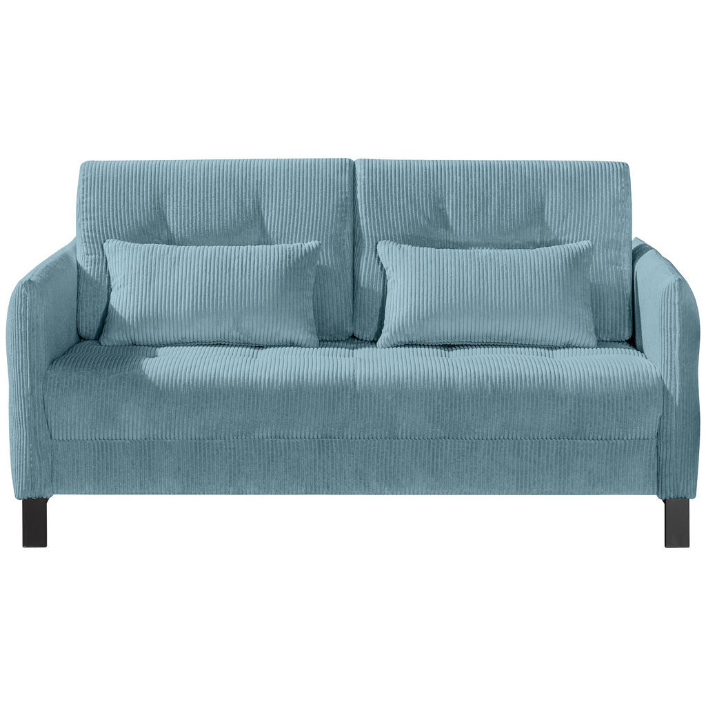 BANK MET BEDFUNCTIE, turquoise textiel