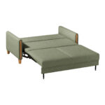 BANK MET BEDFUNCTIE, groen, beukenkleur hout, textiel thumbnail 5