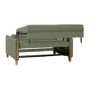 BANK MET BEDFUNCTIE, groen, beukenkleur hout, textiel thumbnail 7