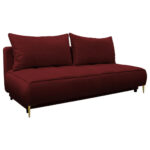 BANK MET BEDFUNCTIE, bordeauxrood textiel thumbnail 3