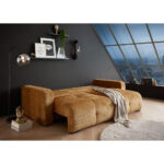 BANK MET BEDFUNCTIE, goudkleurig textiel thumbnail 2