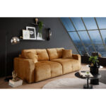 BANK MET BEDFUNCTIE, goudkleurig textiel thumbnail 4