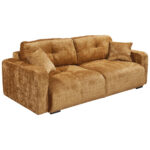 BANK MET BEDFUNCTIE, goudkleurig textiel thumbnail 5