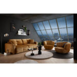 BANK MET BEDFUNCTIE, goudkleurig textiel thumbnail 6